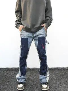 VIBE Paint Splatter Carpenter Flare Denim Jeans Size US 32 / EU 48 - 7 Thumbnail