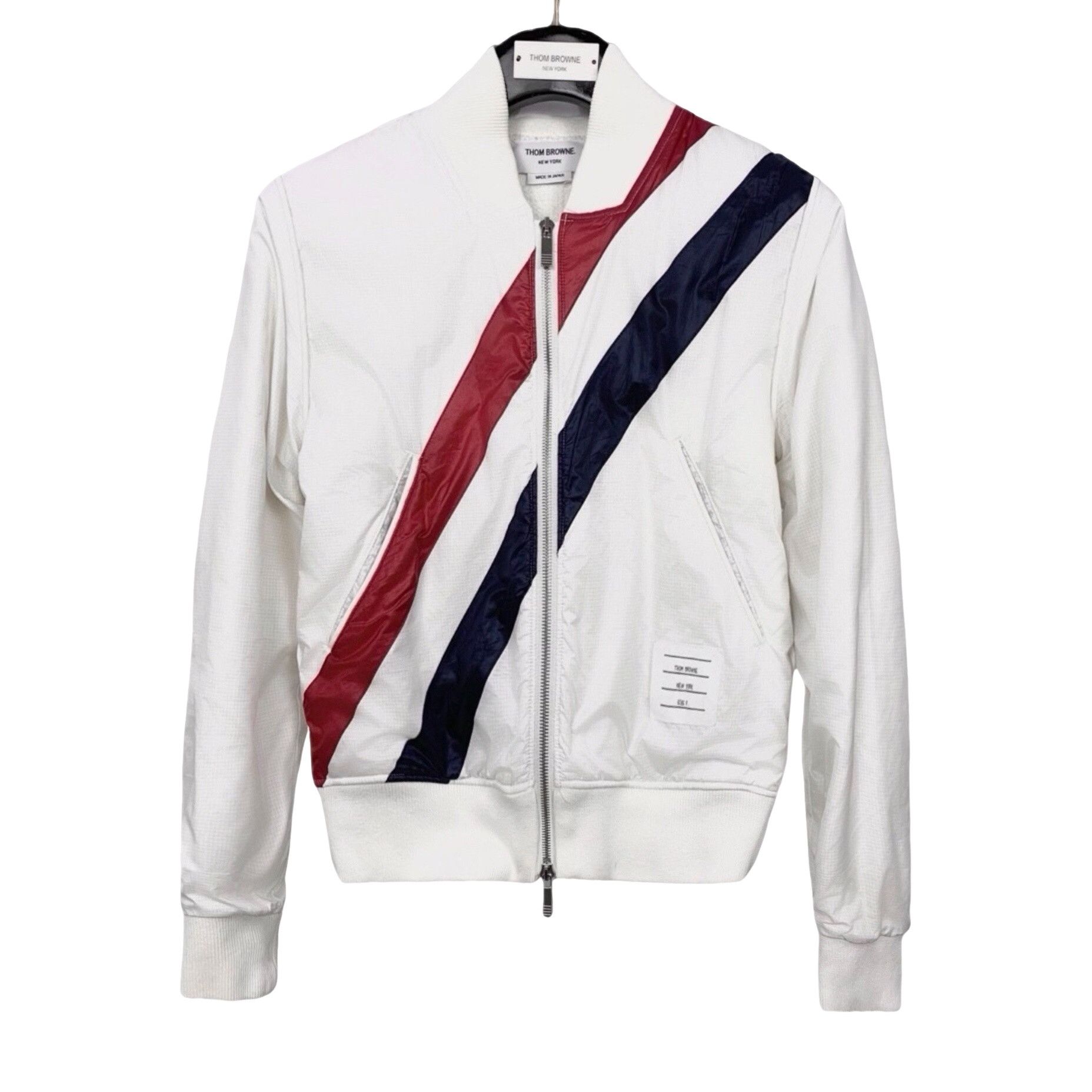 Thom Browne Thom Browne Striped Zip-Up Bomber Jacket Size 0 Size US XS / EU 42 / 0 - 1 Thumbnail