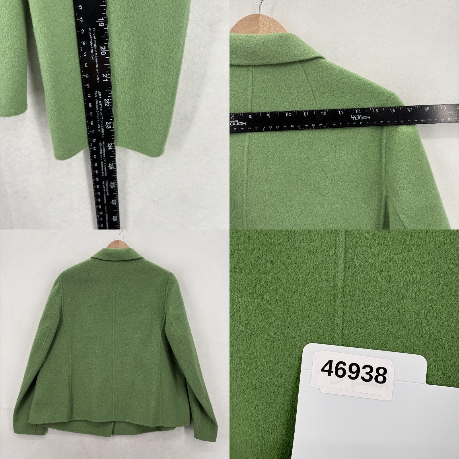 Talbots VINTAGE Talbots Jacket Womens 12W Green Wool Button Front Pocket Plus Short Coat NWOT Size 34" / US 12 / IT 48 - 8 Thumbnail