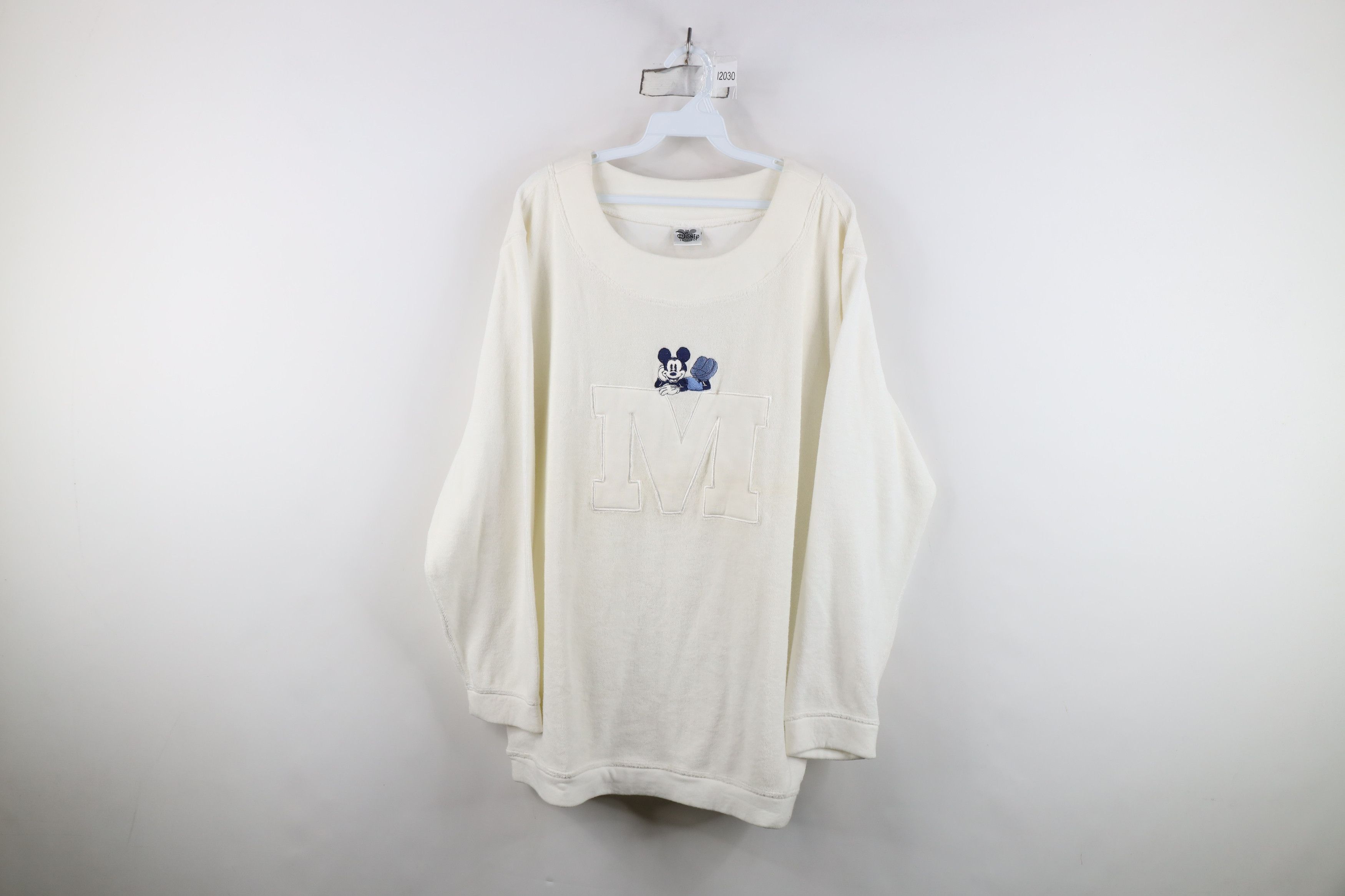 Disney Vintage 90s Disney Mickey Mouse Terry Cloth Sweatshirt Size XL / US 12-14 / IT 48-50 - 1 Thumbnail