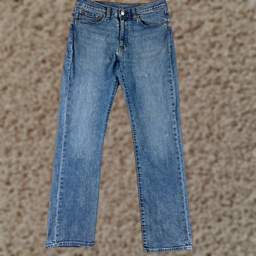 Levi's Levi's 514 Jeans Denim Blue Cotton Blend 34x32 Regular Adult Men Size US 34 / EU 50 - 1 Thumbnail