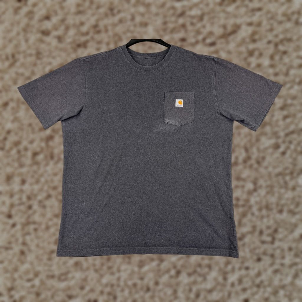 Carhartt Carhartt Mens Shirt 2XL Tall Gray Short Sleeve Crew Cotton Blend Pocket Size US XXL / EU 58 / 5 - 1 Thumbnail