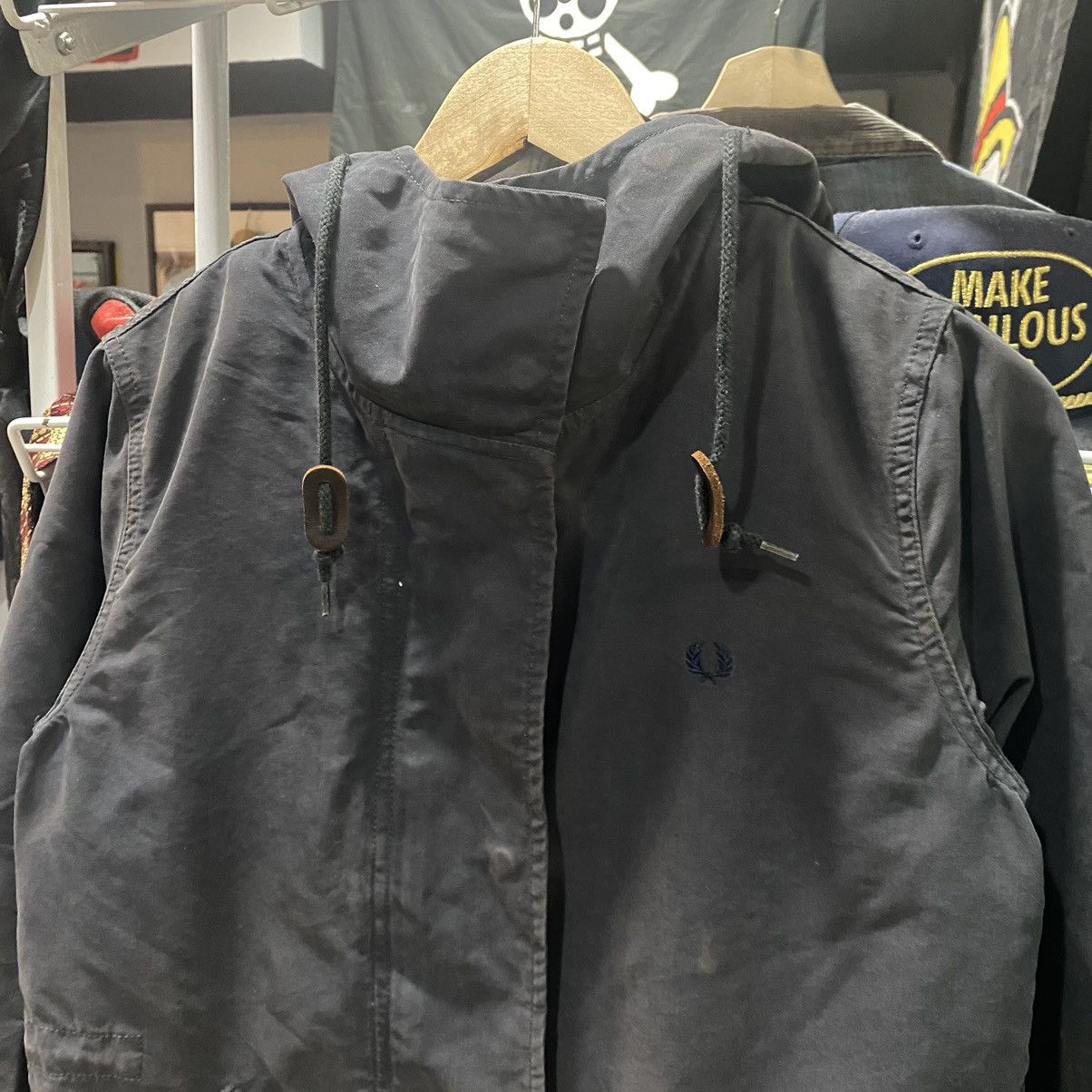 Fred Perry × Union LA × Vintage RARE‼️Fred Perry Union Jack Fleece Inside Parka Jackets Size US M / EU 48-50 / 2 - 4 Thumbnail