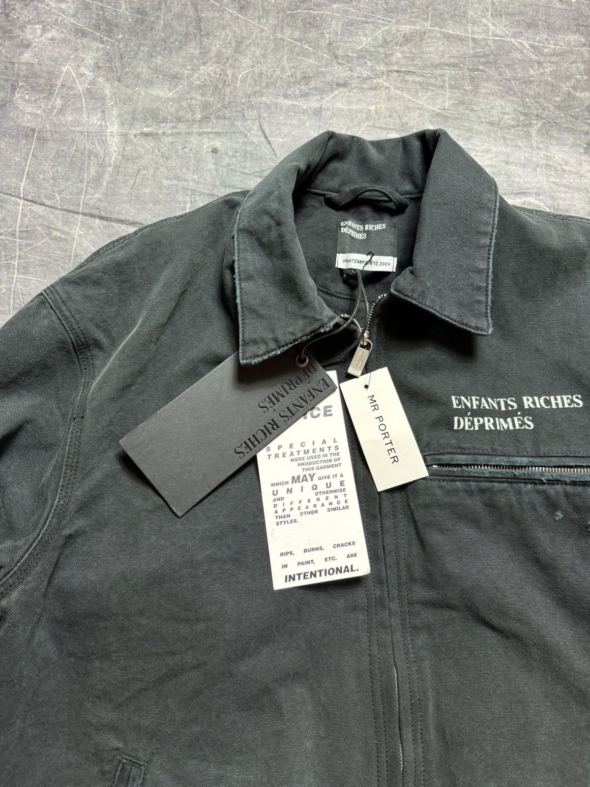 Enfants Riches Deprimes ENFANTS RICHES DÉPRIMÉS LOGO DISTRESSED WORK JACKET Size US M / EU 48-50 / 2 - 2 Thumbnail