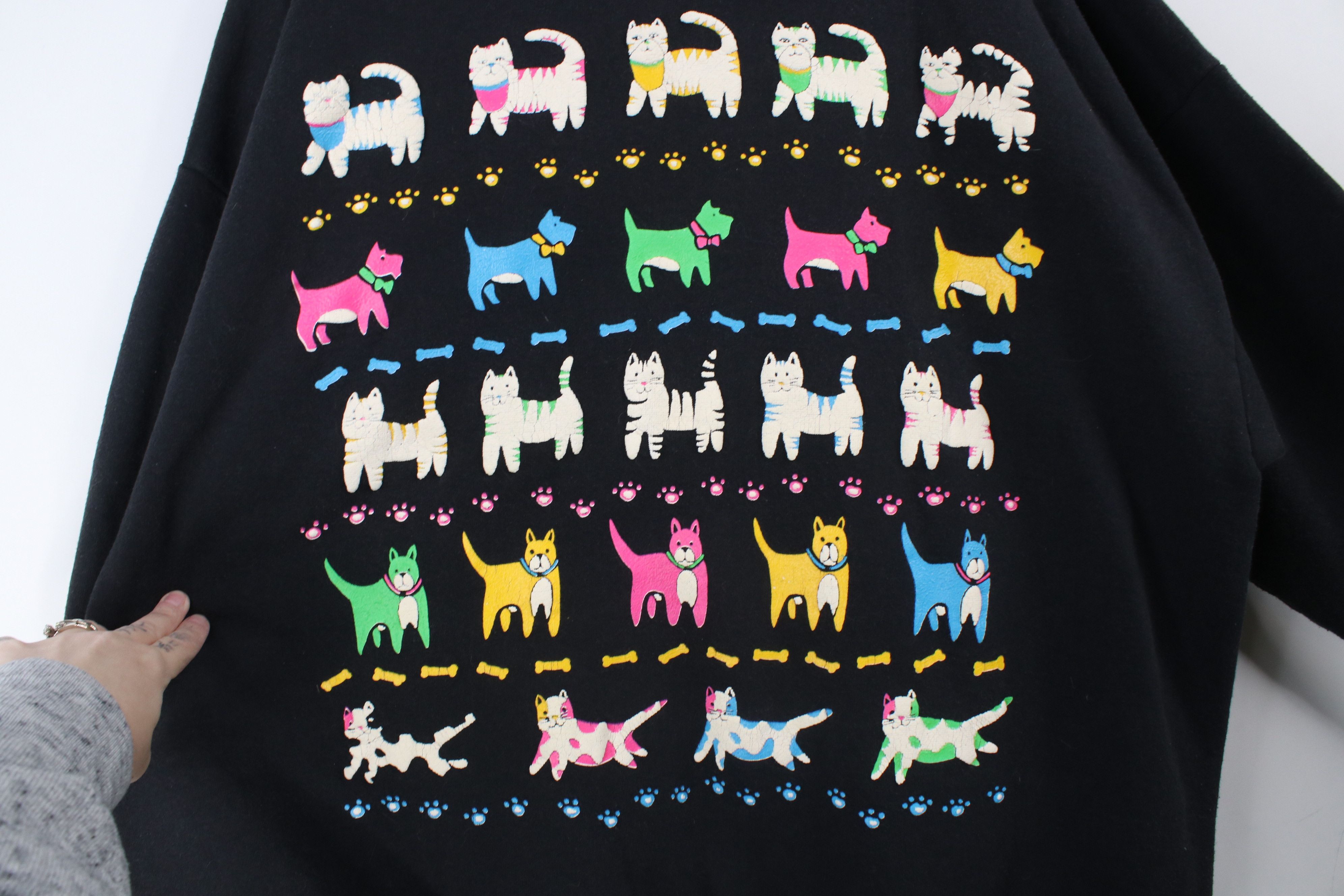 Vintage Vintage 90s Streetwear Cat Kitten Dog Crewneck Sweatshirt Size 3XL / US 20-22 - 4 Thumbnail