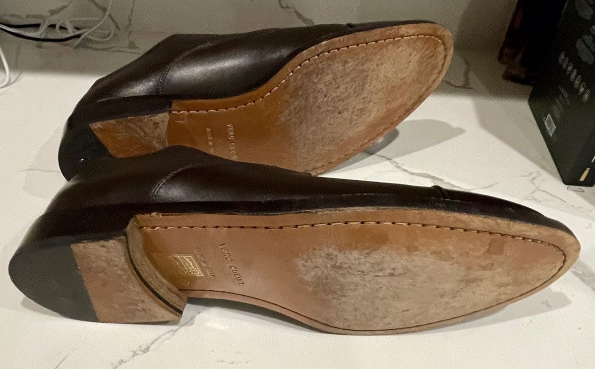 Helmut Lang × Vintage Gently used Real HELMUT LANG brown Leather Derby withToe Cap Size US 7 / EU 40 - 6 Thumbnail