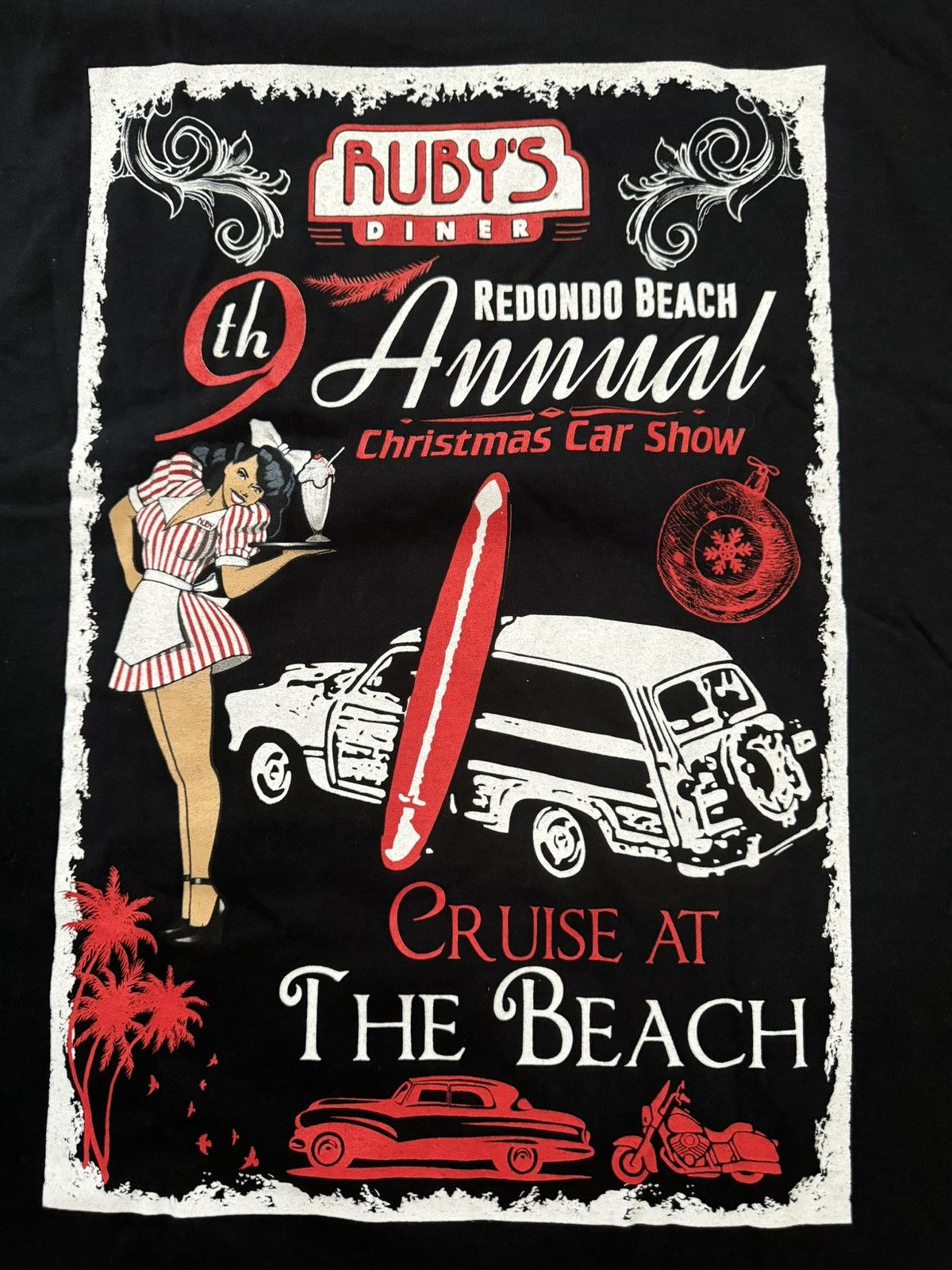 Vintage Ruby’s Diner 9th Annual Classic Car Show Holiday Tee XL Size US XL / EU 56 / 4 - 5 Thumbnail