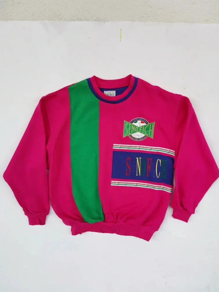 Other Rare!!! Senofich Italy Embroidered Big Logo Sweatshirt Size US L / EU 52-54 / 3 - 9 Thumbnail