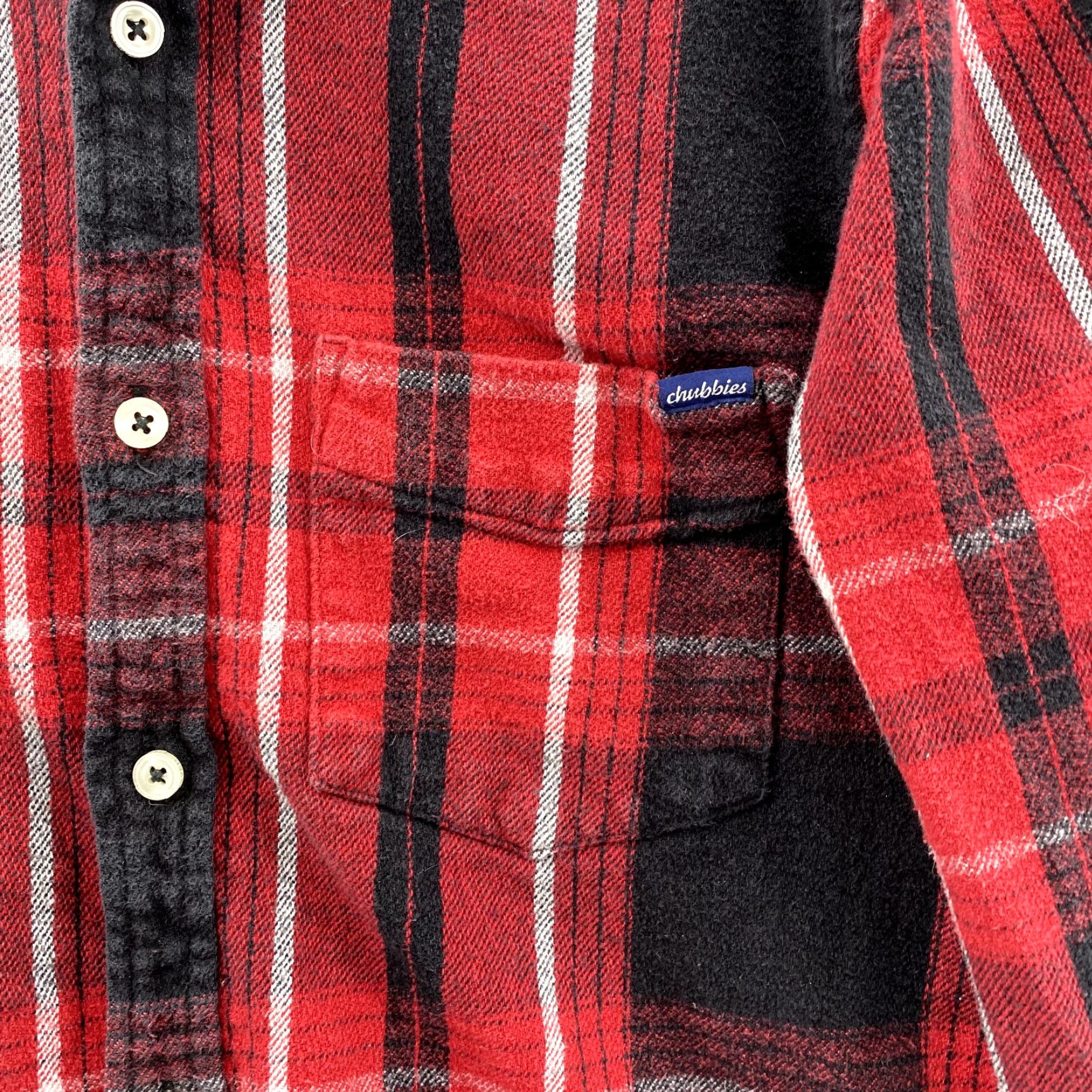 Chubbies Chubbies Flannel Shirt Men Small Red Black Plaid Gorpcore Cabin Workwear Outdoor Shirt Mens Size US S / EU 44-46 / 1 - 2 Thumbnail