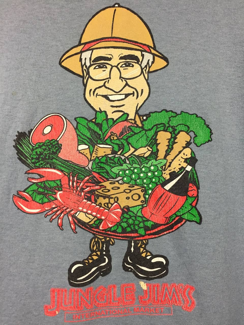 Vintage Vtg Jungle Jim's International Market Caricature Promo Tee Size US XL / EU 56 / 4 - 4 Thumbnail