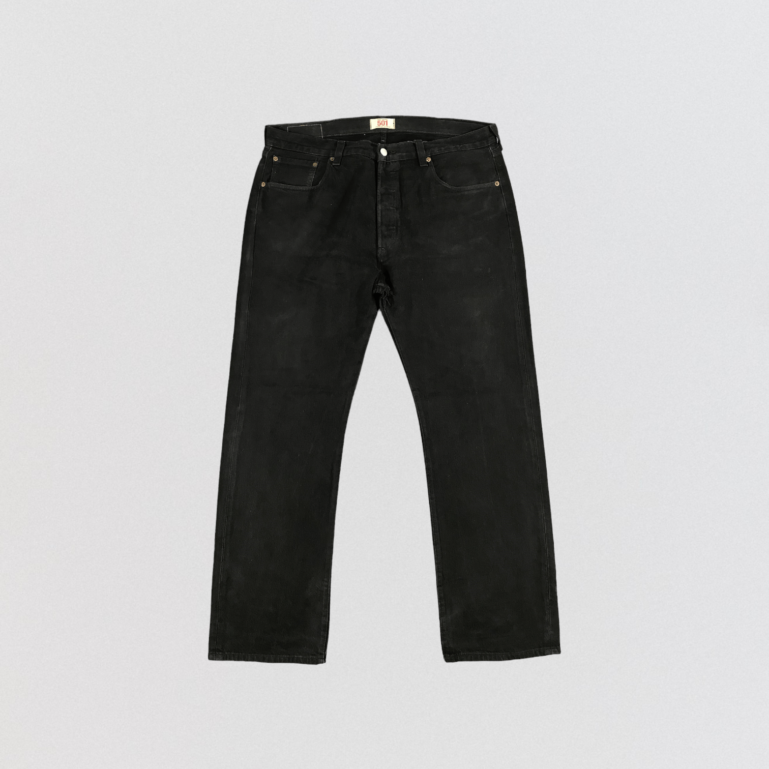 Levi's Vintage Black Levis 501 Distress Jeans-JM1548 Size US 39 - 1 Thumbnail