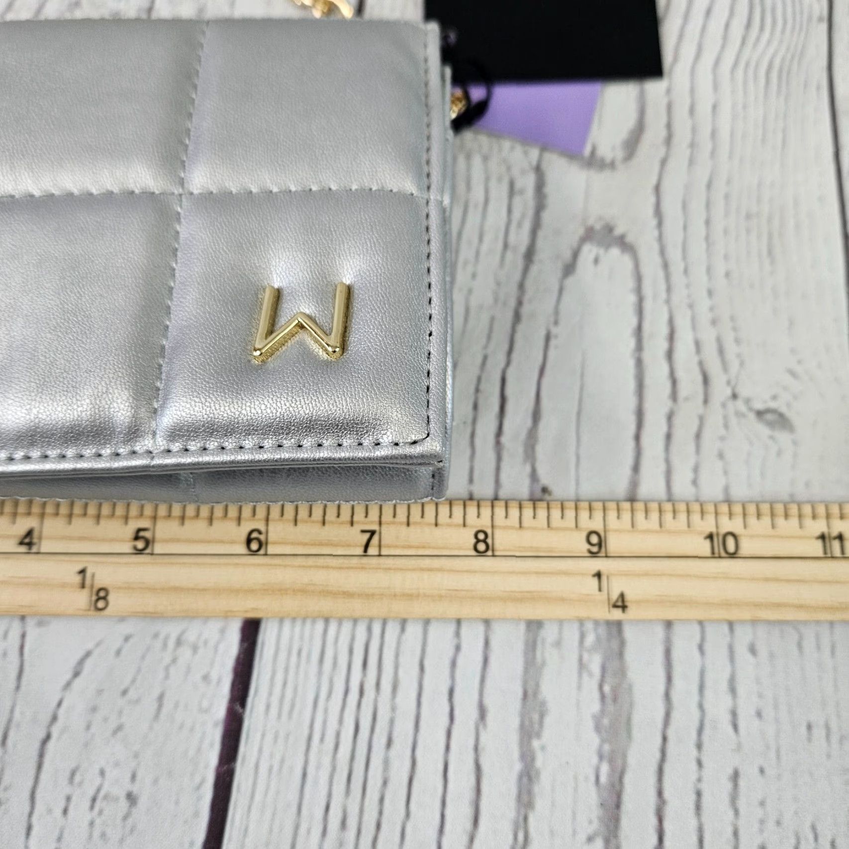 Vintage House Of Want Crossbody Wallet Women Silver Gold Faux Leather Size ONE SIZE - 5 Thumbnail