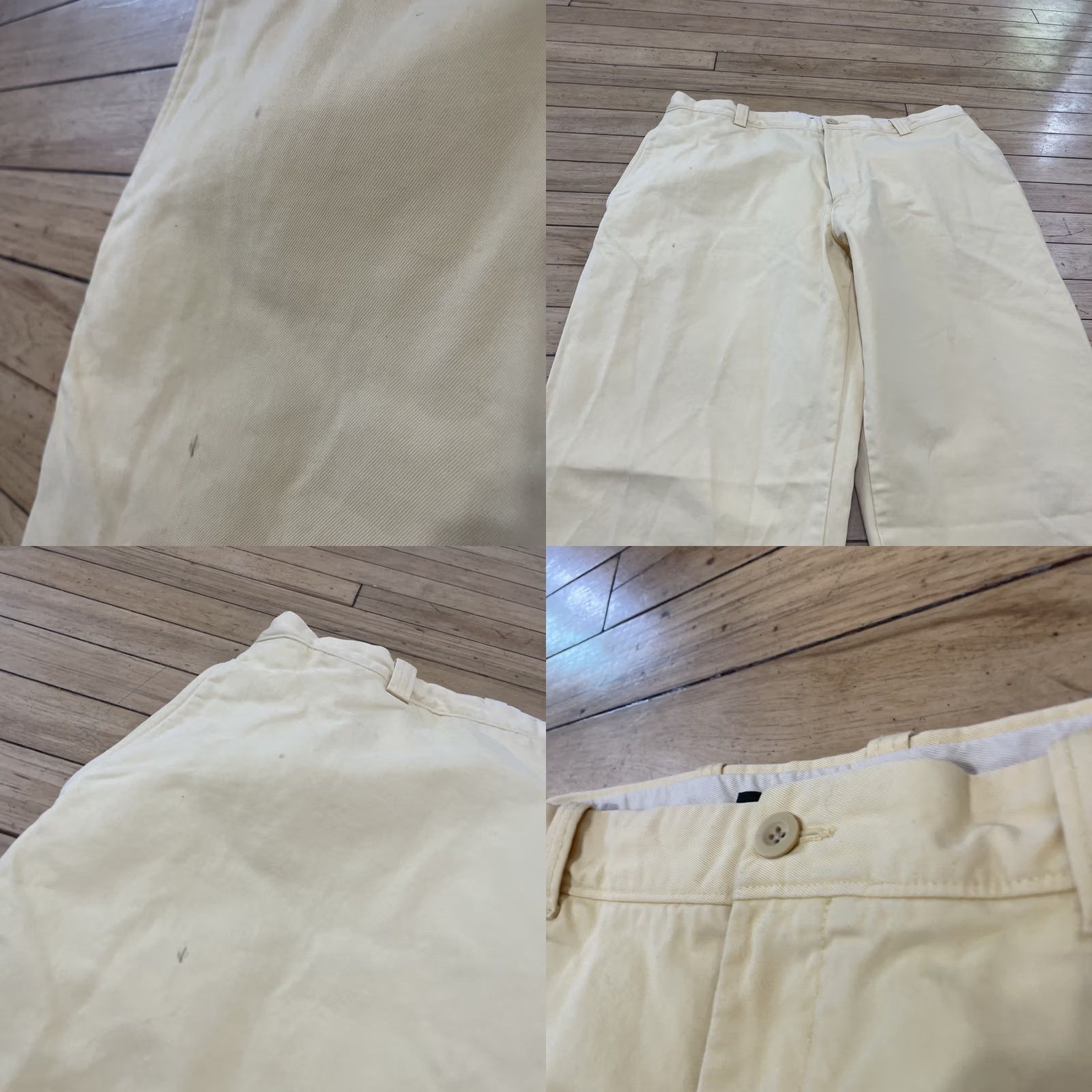 J.Crew VINTAGE J.CREW Thick Broken In Pants Men 35x32 Yellow Golf Chino 90s Grunge Y2K Size US 35 - 11 Thumbnail