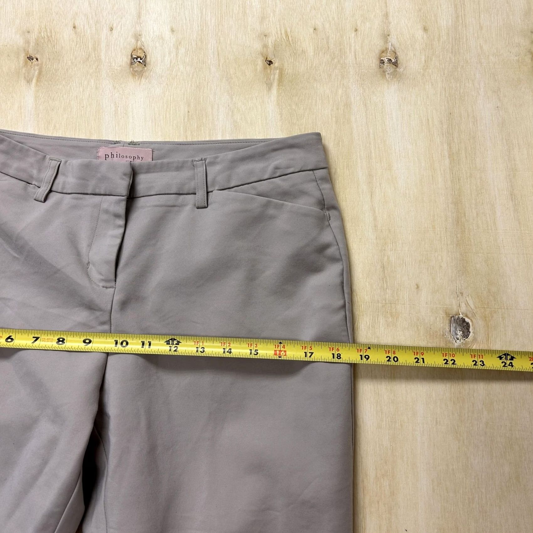 Vintage VINTAGE? No. Philosophy Dress Pants Womens 8 Gray Twill Straight Leg Stretch Career Office Ladies Pants Size 30" / US 8 / IT 44 - 7 Thumbnail