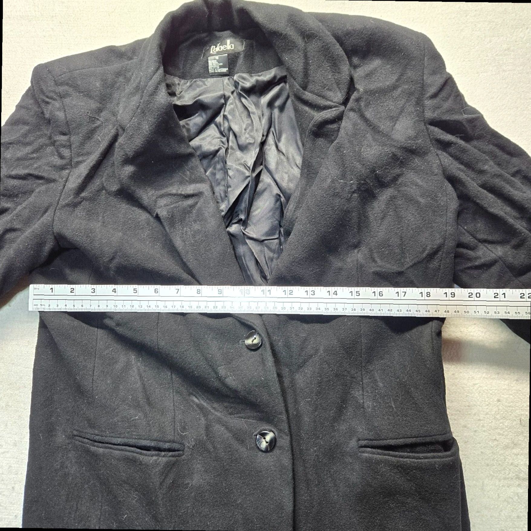 Vintage VINTAGE Rafaella Blazer Jacket Women's Black Wool Coat Size 12 Size XL / US 12-14 / IT 48-50 - 4 Thumbnail
