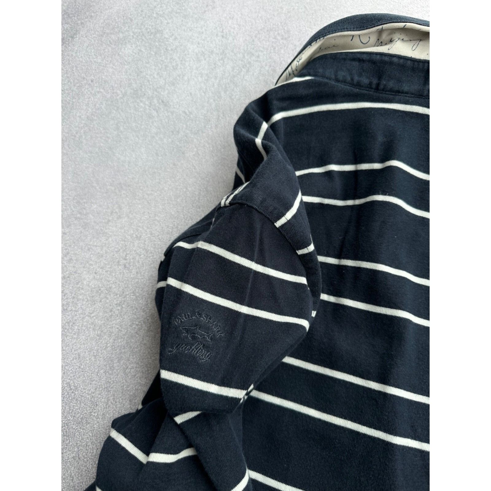 Paul & Shark VTG Paul & Shark Yachting KPW Striped Rugby Shirt Size US L / EU 52-54 / 3 - 9 Thumbnail