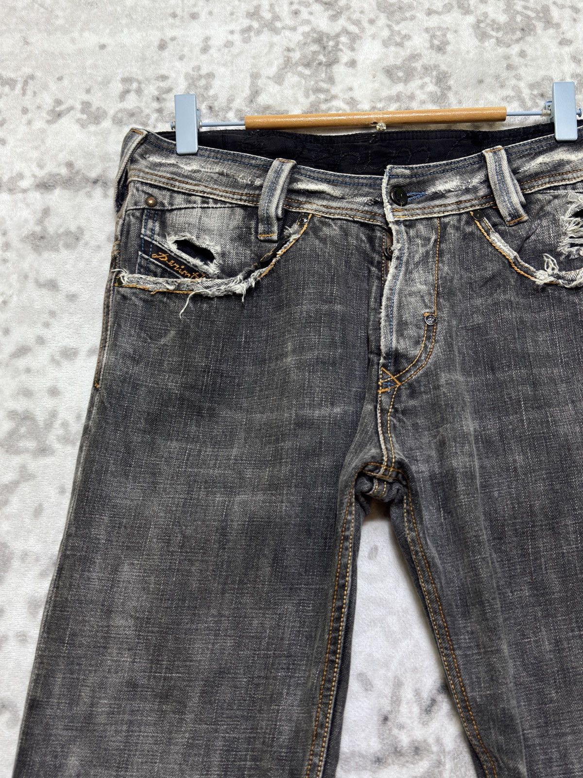 Diesel Vintage Diesel Industry Distressed Ripped Claw Mark Denim Size US 30 / EU 46 - 4 Thumbnail