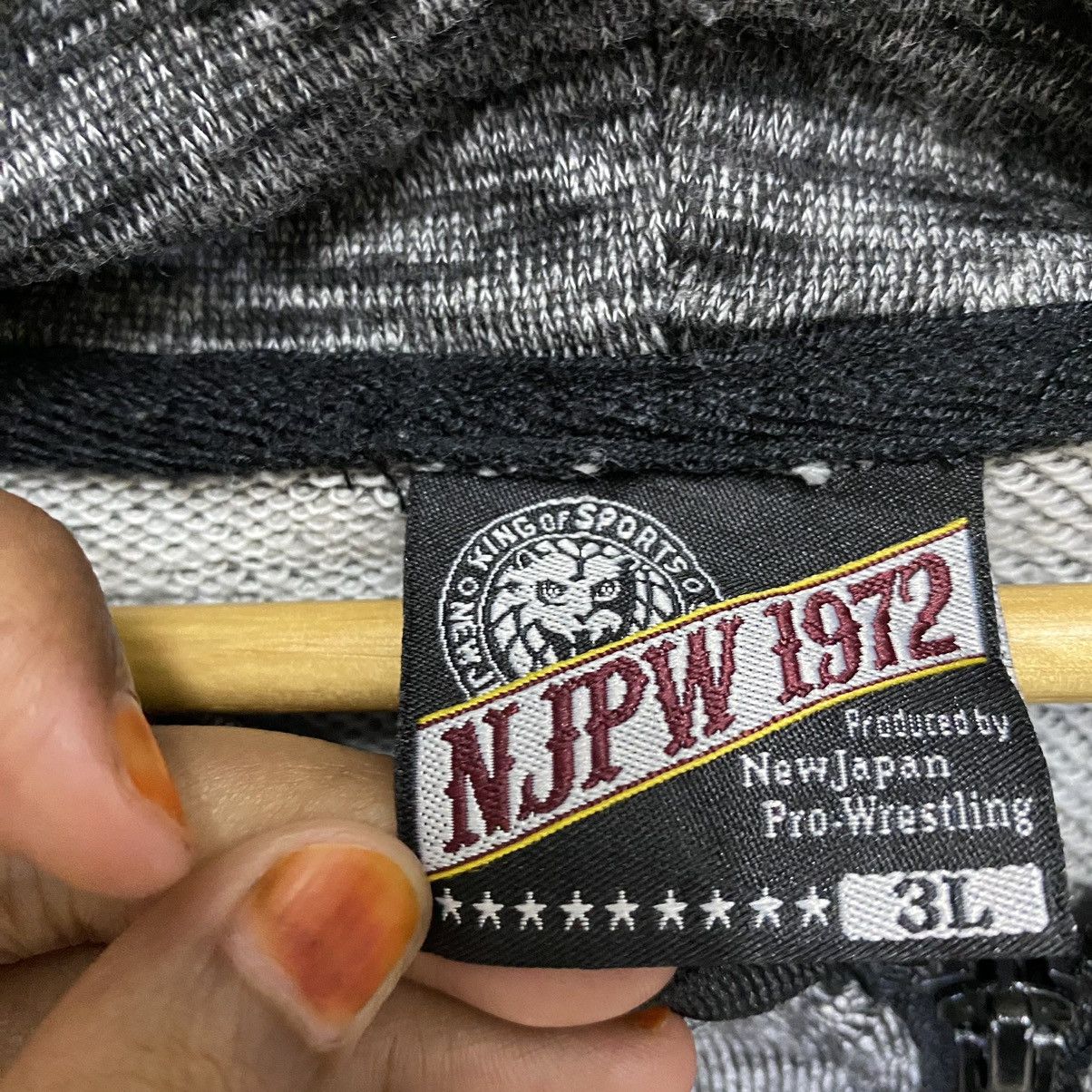 Japanese Brand × Sports Specialties × Vintage New Japan Pro Wrestling Big Logo Zipper Hoodie Size US L / EU 52-54 / 3 - 11 Thumbnail