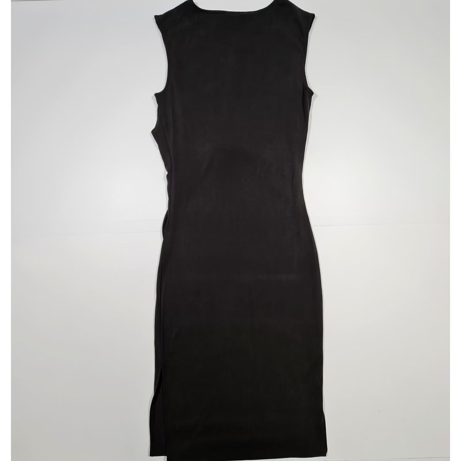 Vintage OBJECT Womens Dress Midi Black Sleeveless Stretch Round Neck Pullover Casual Party/Cocktail Travel Wedding S Regular Women Dresses Size S / US 4 / IT 40 - 6 Thumbnail