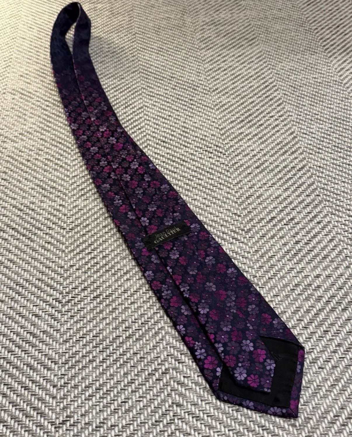 Jean Paul Gaultier Jean Paul Gaultier Purple Floral All-Over Tie K24 Size ONE SIZE - 6 Thumbnail