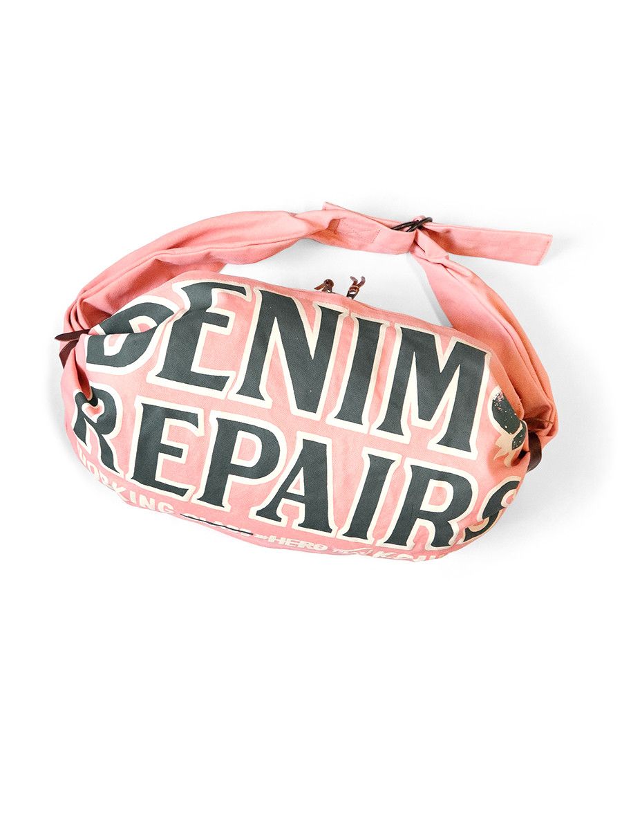 image of Kapital Kountry Denim Repairs Snufkin Bag Sacosh in Pink, Men's