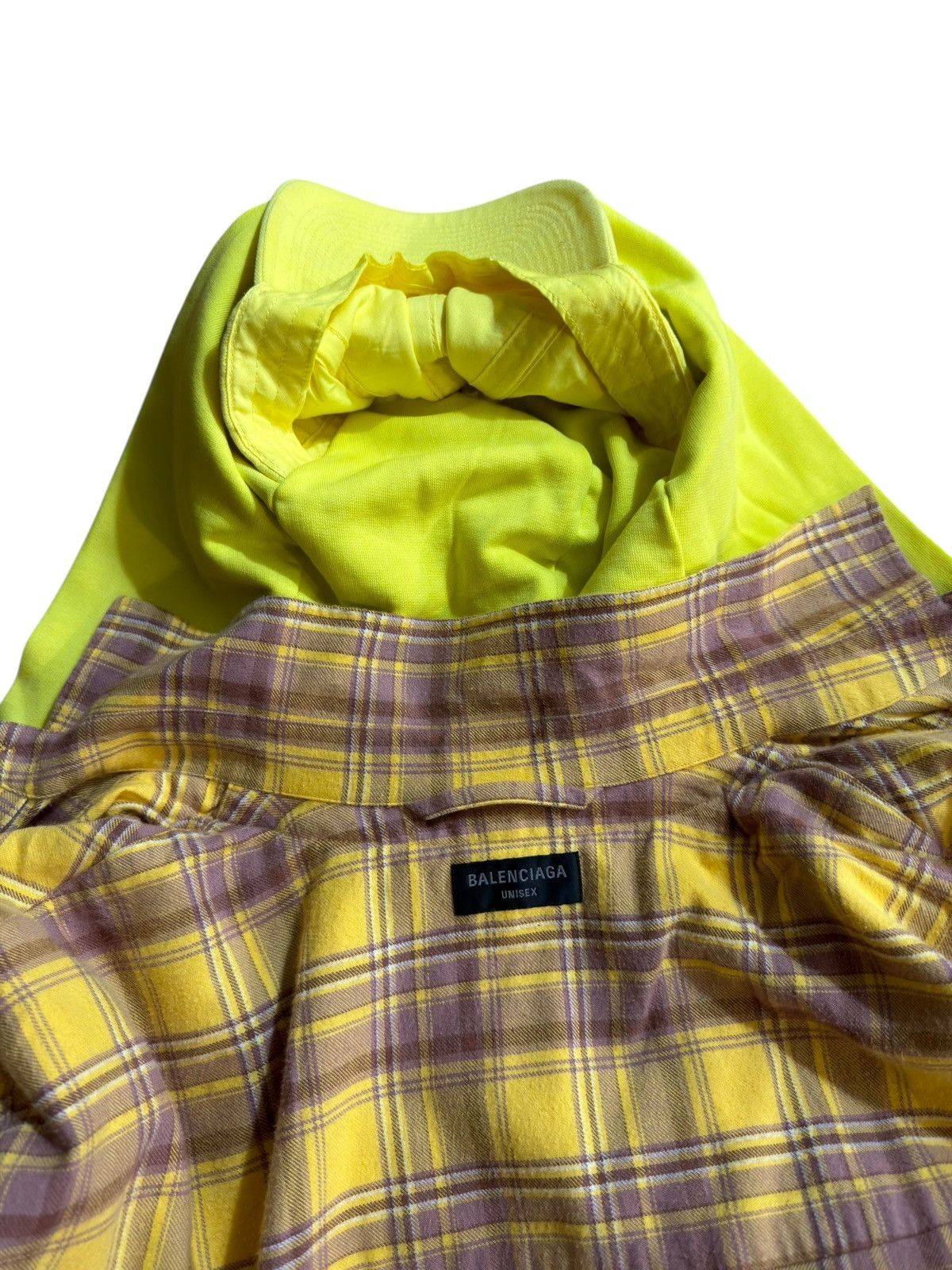 Balenciaga *RARE* BALENCIAGA DEMNA UNITY LAYERED HOODIE YELLOW Size US M / EU 48-50 / 2 - 18 Thumbnail