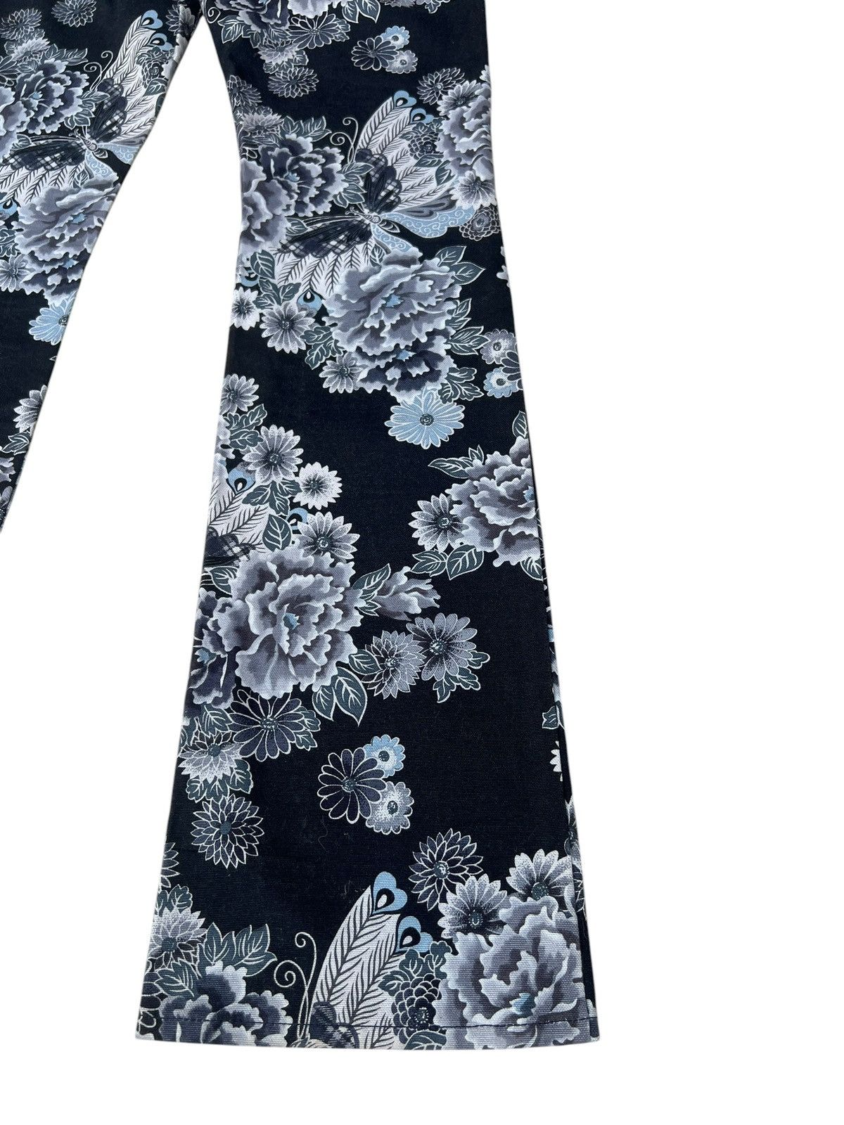 5351 POUR LES HOMMES Vintage GLAMDY Japan All Printed Bootcut Jeans Flare Size US 29 - 17 Thumbnail