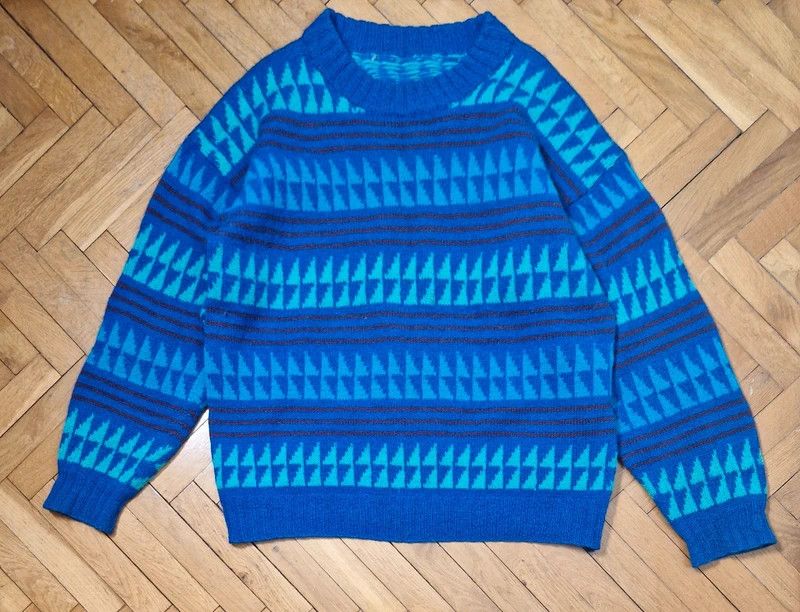 Vintage Vintage wool oversize sweater 90s japan avant garde Size US XL / EU 56 / 4 - 1 Thumbnail