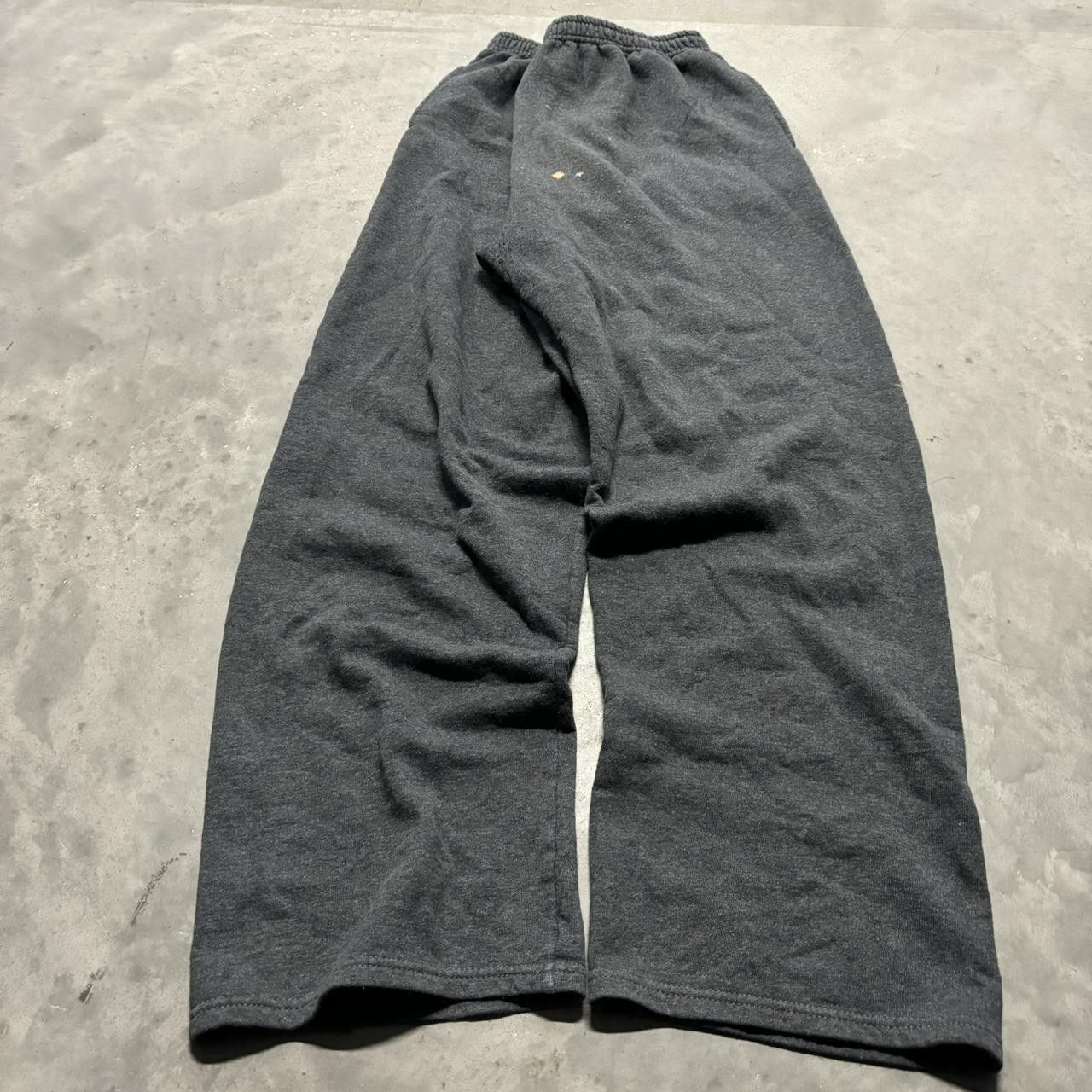 Japanese Brand × Vintage Crazy Vintage Y2K/2000s Baggy Dark Grey Skater Essential Sweatpants! Size US 36 / EU 52 - 3 Thumbnail