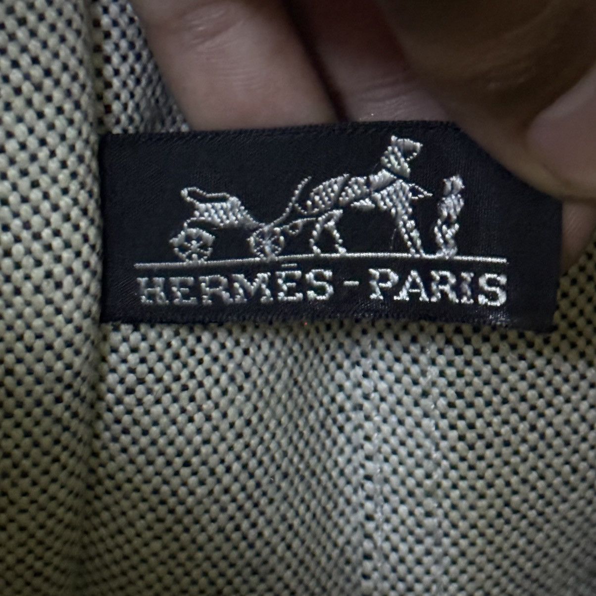 Hermes Vintage Luxury Hermes Tote Bag Herline Bag Grey Cavas Bag Size ONE SIZE - 17 Thumbnail