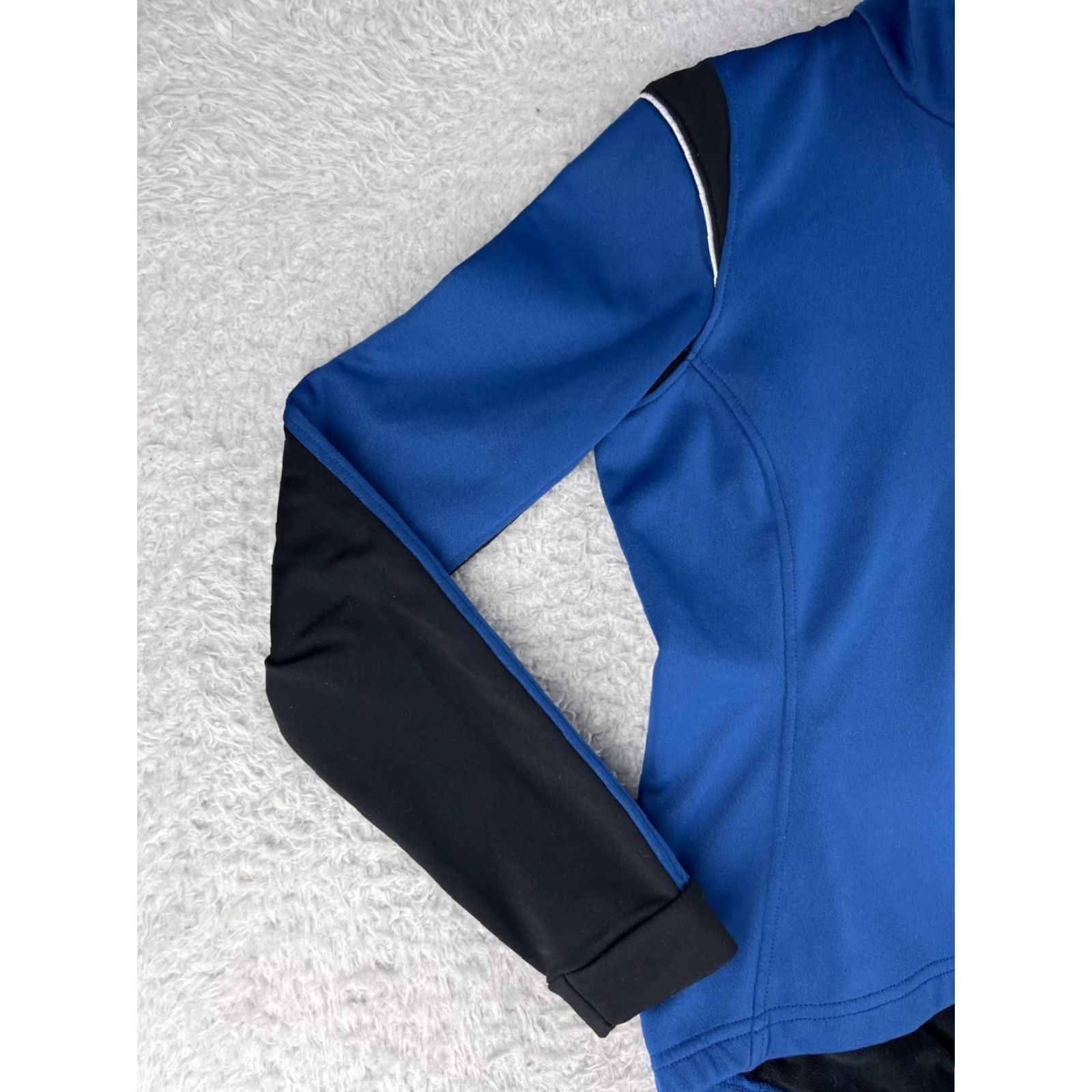 Vintage REI Womens Small Blue Black Full Zip Mock Neck Cycling Polyester Blend Sweatshirt Size S / US 4 / IT 40 - 6 Thumbnail