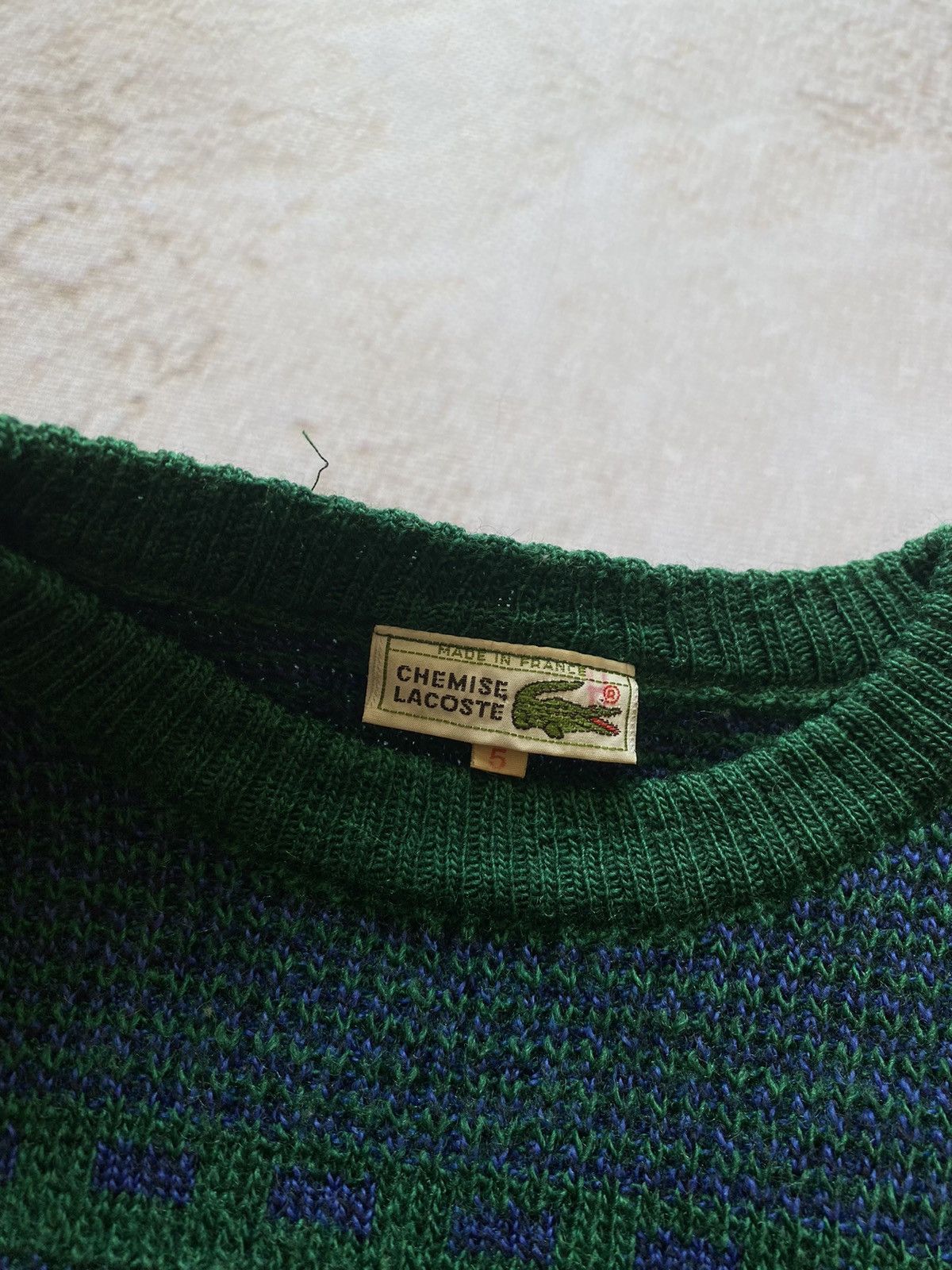 Lacoste × Vintage Vintage Lacoste Chemise Knit Sweater Size US L / EU 52-54 / 3 - 5 Thumbnail