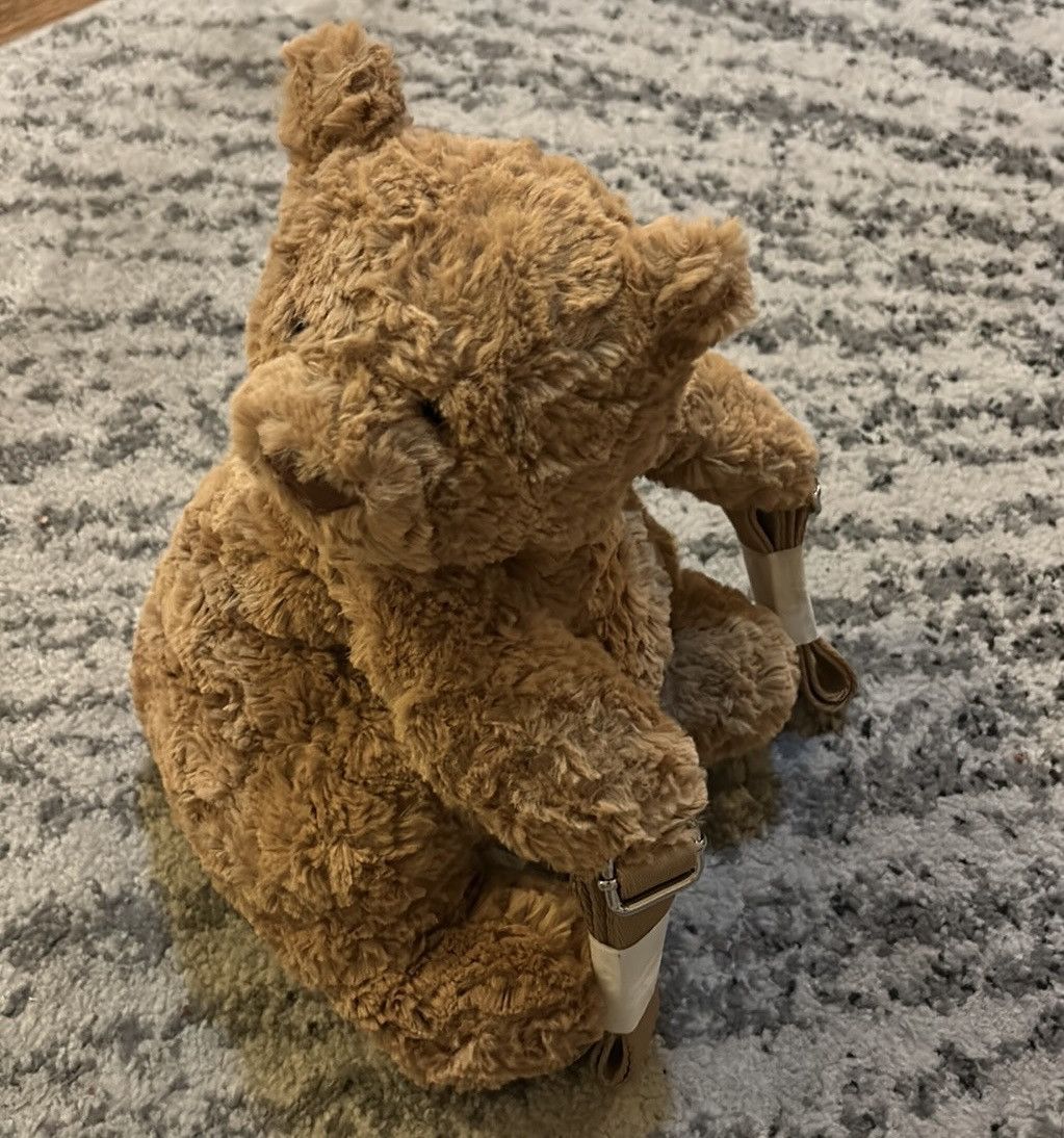 Other JELLYCAT Bartholomew Bear soft woven backpack 32cm Size ONE SIZE - 4 Thumbnail