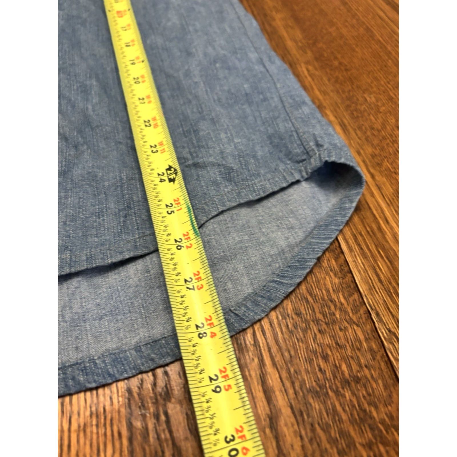 Tommy Hilfiger VINTAGE Tommy Hilfiger Shirt Mens L Blue Denim Pearl Snap 90s Button-Up Collared Long Sleeve Regular Vintage 90s Mens Size US L / EU 52-54 / 3 - 4 Thumbnail