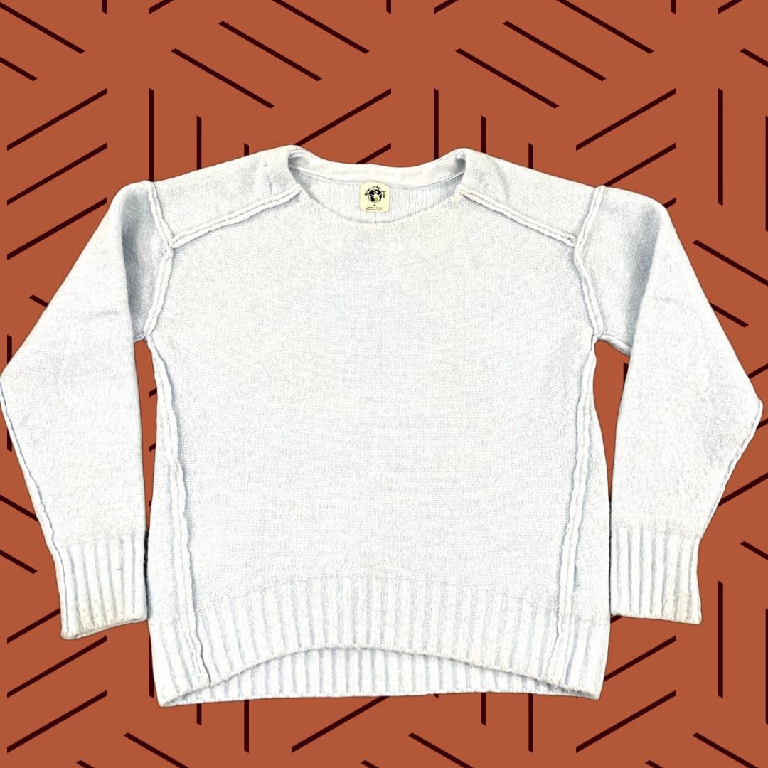Free People Free People Sweater Womens Medium Eastwood Light Blue Fuzzy Pullover Size M / US 6-8 / IT 42-44 - 1 Thumbnail