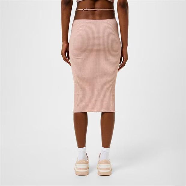 Amiri o1g2r1mq0824 Midi Skirts in Pink Size 29" - 5 Thumbnail