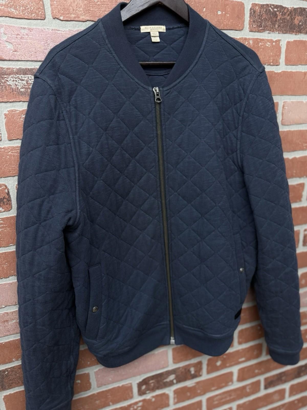 Burberry Burberry Brit Jacket Mens (XL) Blue Quilted Bomber Full Zip Size US XL / EU 56 / 4 - 5 Thumbnail