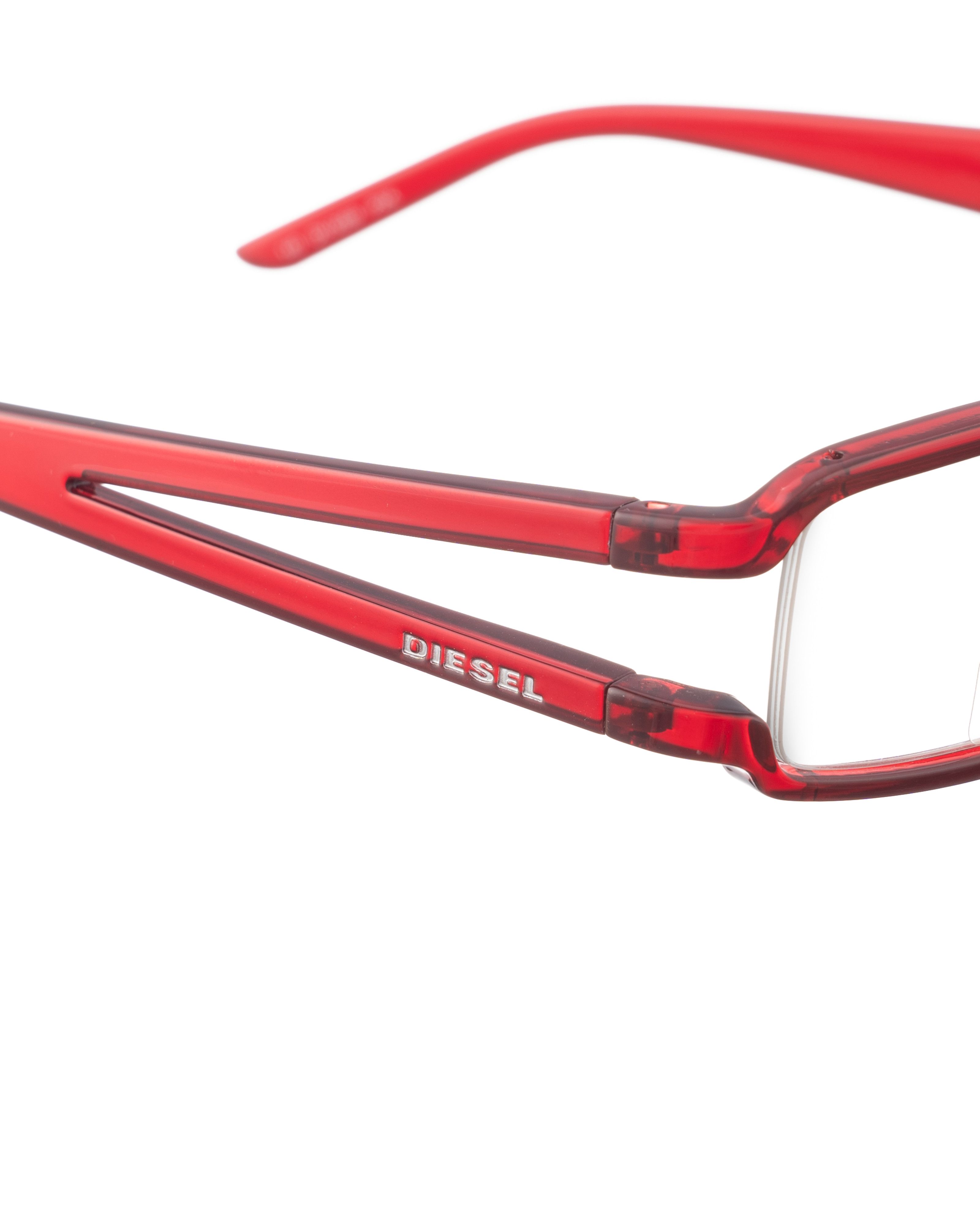 Diesel Diesel 90s Burgundy Glasses with Cut Outs Details Size ONE SIZE - 3 Thumbnail
