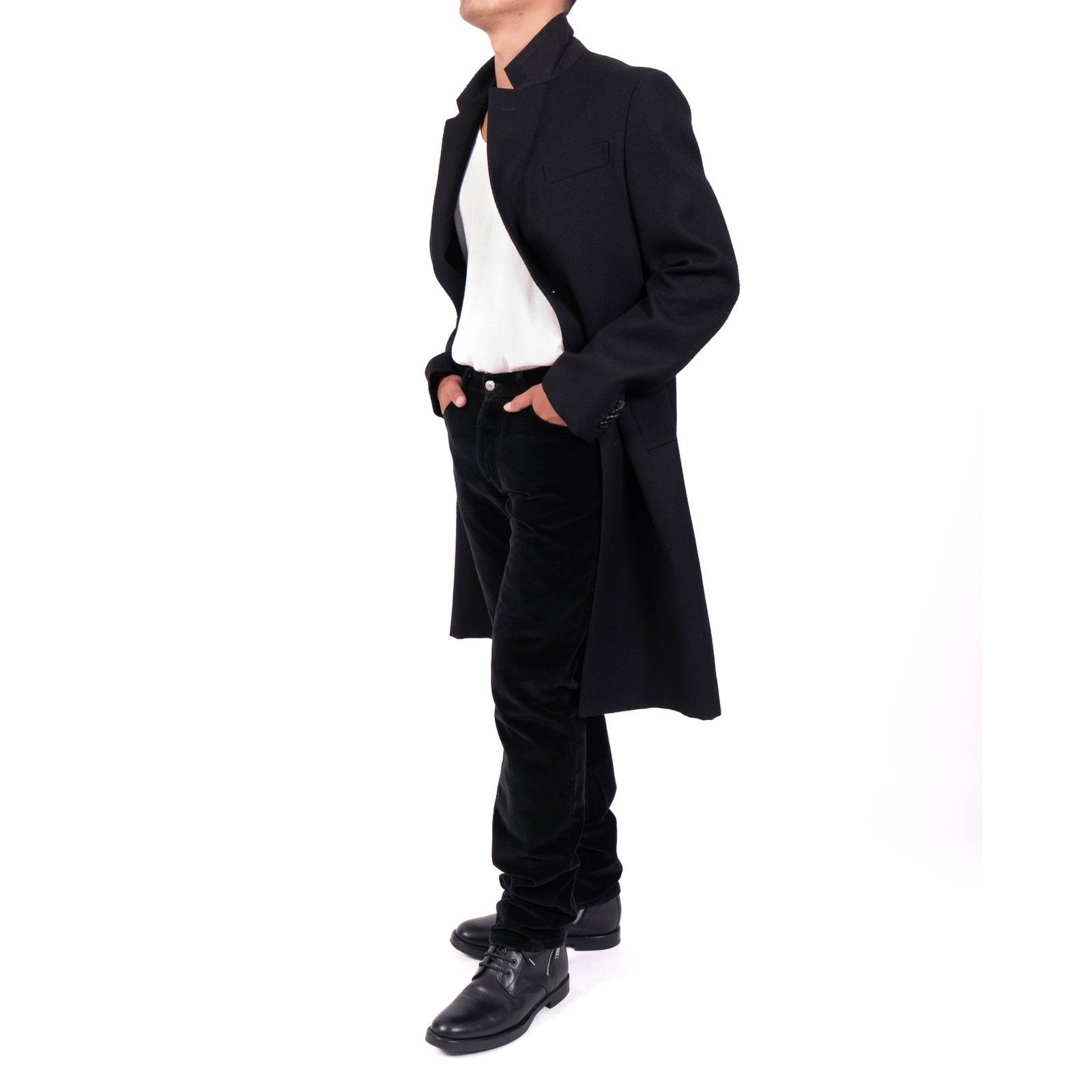 Berluti FW17 Classic 3 Button Coat in Black Wool Size US M / EU 48-50 / 2 - 5 Thumbnail