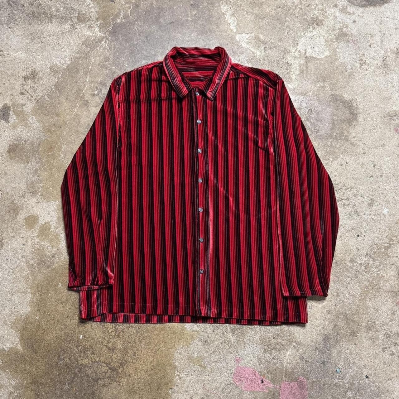 Vintage Vintage 90s Grunge Pinstripe Flannel Shirt Size US L / EU 52-54 / 3 - 1 Thumbnail