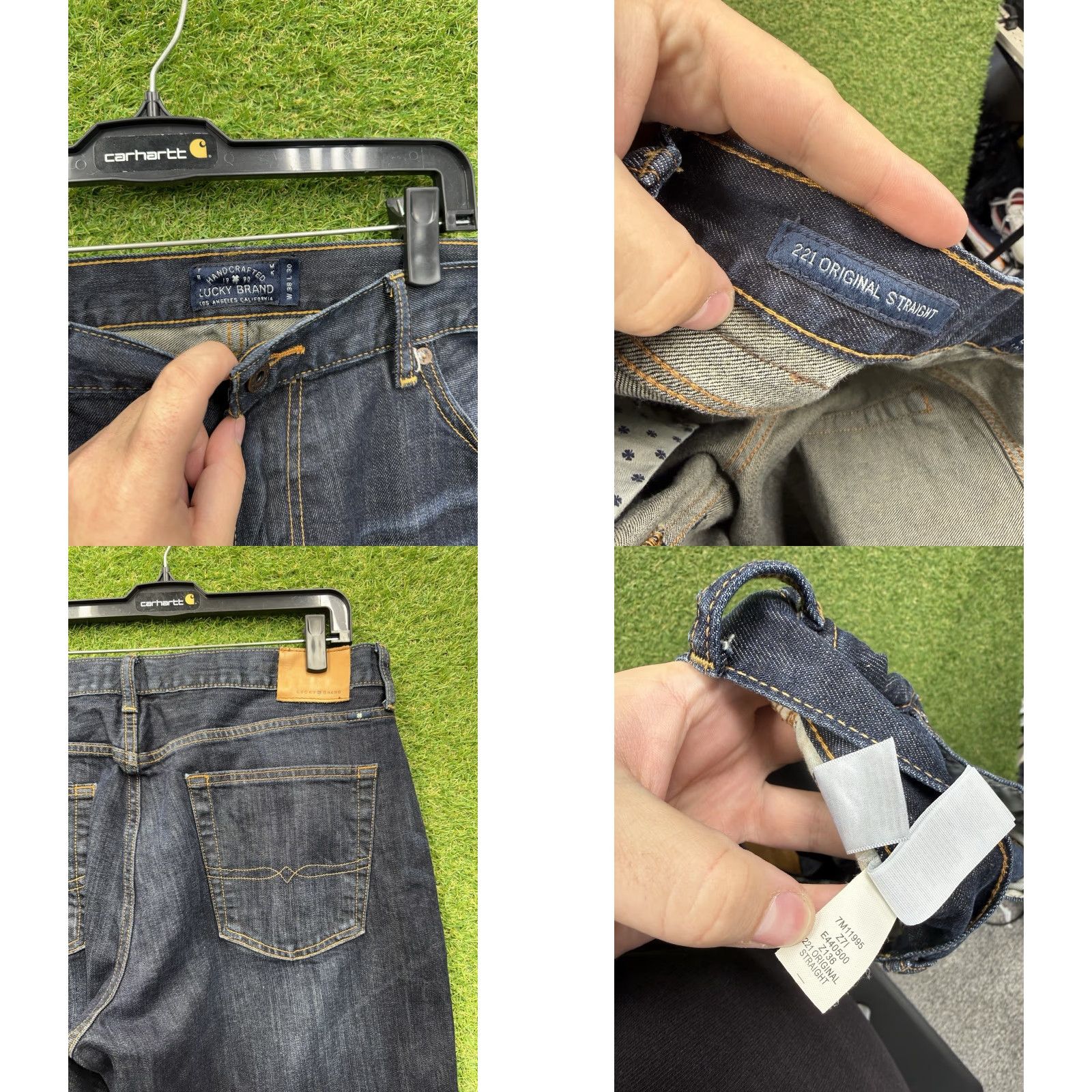 Lucky Brand Lucky Brand Jeans Men 38x30 Blue 221 Original Straight Fit Denim Jeans Regular Waist 38 Inseam 30 Solid Dark Blue Mens Jeans Size US 38 / EU 54 - 8 Thumbnail