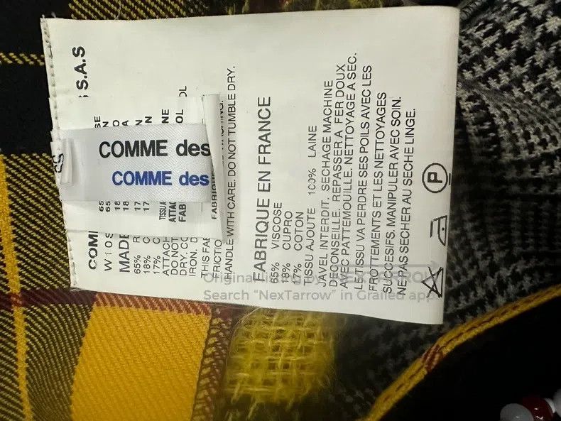 Comme des Garcons Comme Des Garcons size S Wool tartan patchwork fish tail s Size 23" - 4 Thumbnail