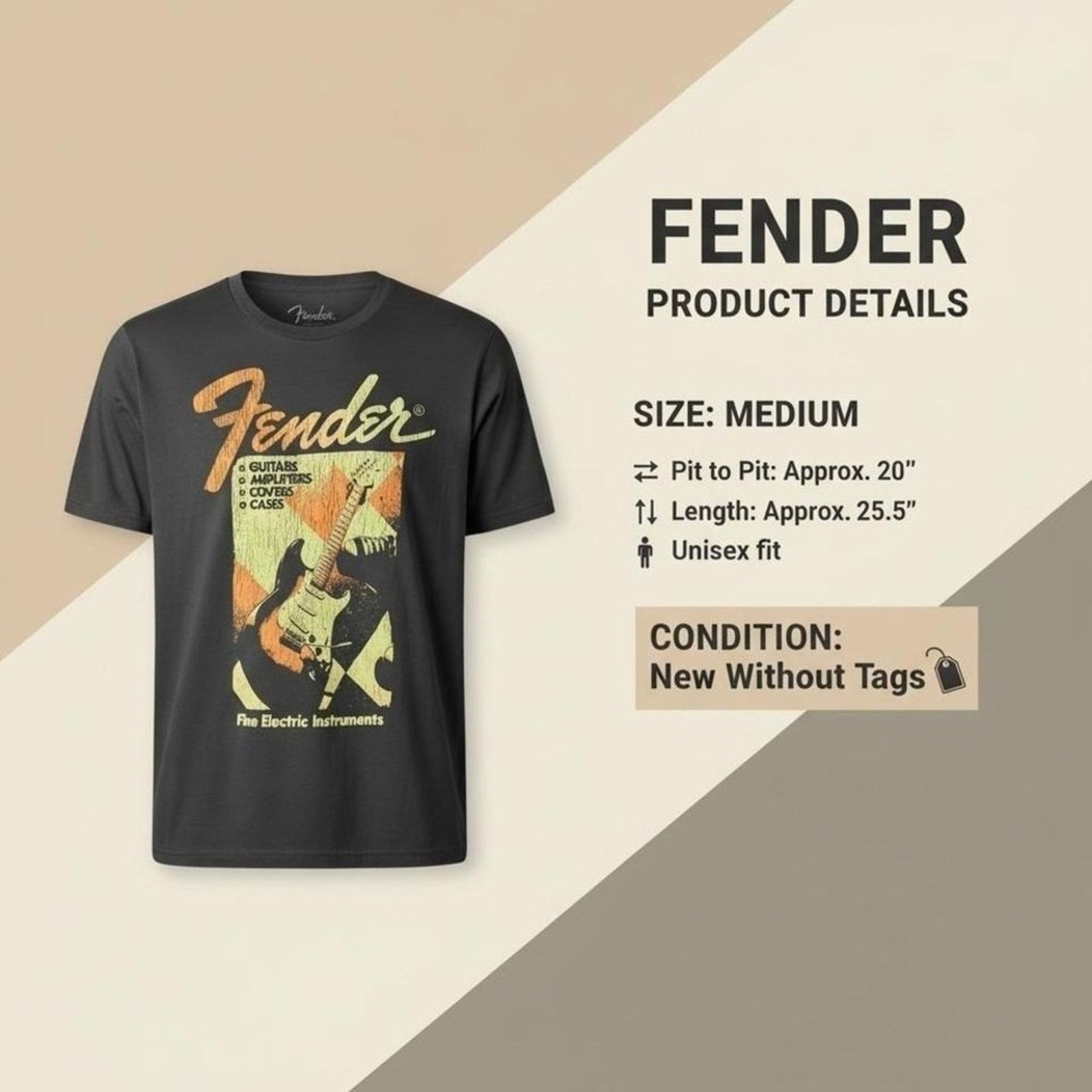 Fender Fender Guitar Graphic Tee Shirt Size M Music Rock Band Size US M / EU 48-50 / 2 - 5 Thumbnail