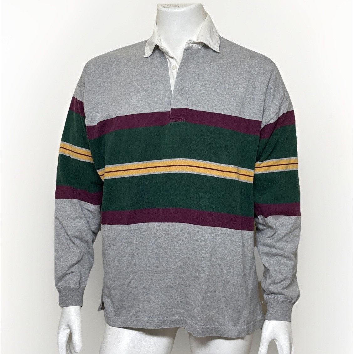 Eddie Bauer Eddie Bauer Mens Large Polo Rugby Shirt Long Sleeve Striped Size US L / EU 52-54 / 3 - 1 Thumbnail