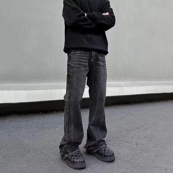 Japanese Brand × Jean Black Opium Stacked Denim Jeans Size US 32 / EU 48 - 3 Thumbnail