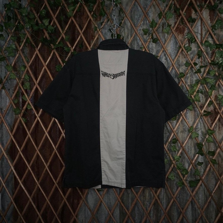 Harley Davidson Medium- Vintage Y2K Harley Davidson button up mechanic shirt Size US M / EU 48-50 / 2 - 2 Thumbnail