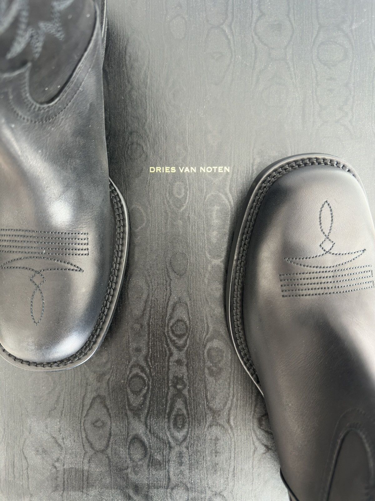 Dries Van Noten Dries Van Noten Leather Western Cowboy Boots - US Mens 8 Size US 8 / EU 41 - 5 Thumbnail