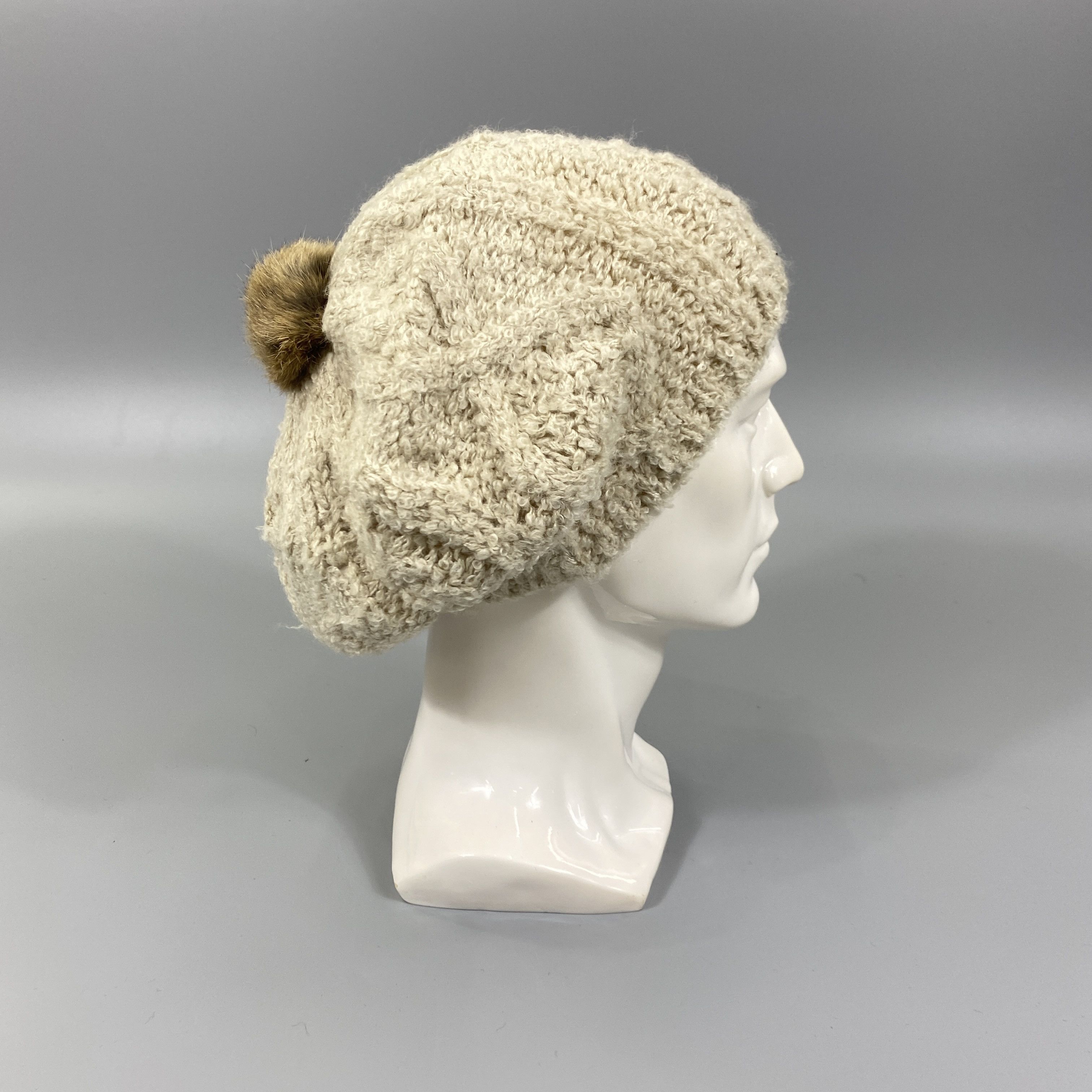 Japanese Brand Samansa Mos2 Beanie -BN734 Size ONE SIZE - 4 Thumbnail