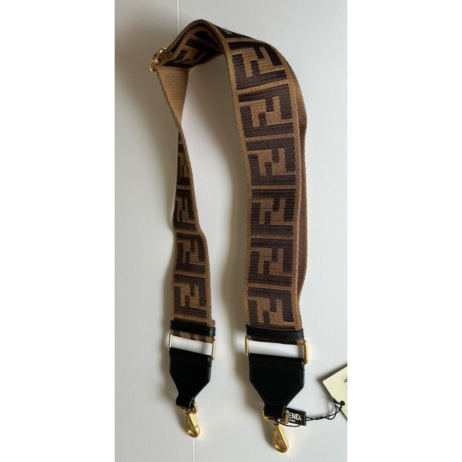 Fendi FENDI FF Logo Adjustable Strap Brown Italy NWT $980 Size ONE SIZE - 7 Thumbnail