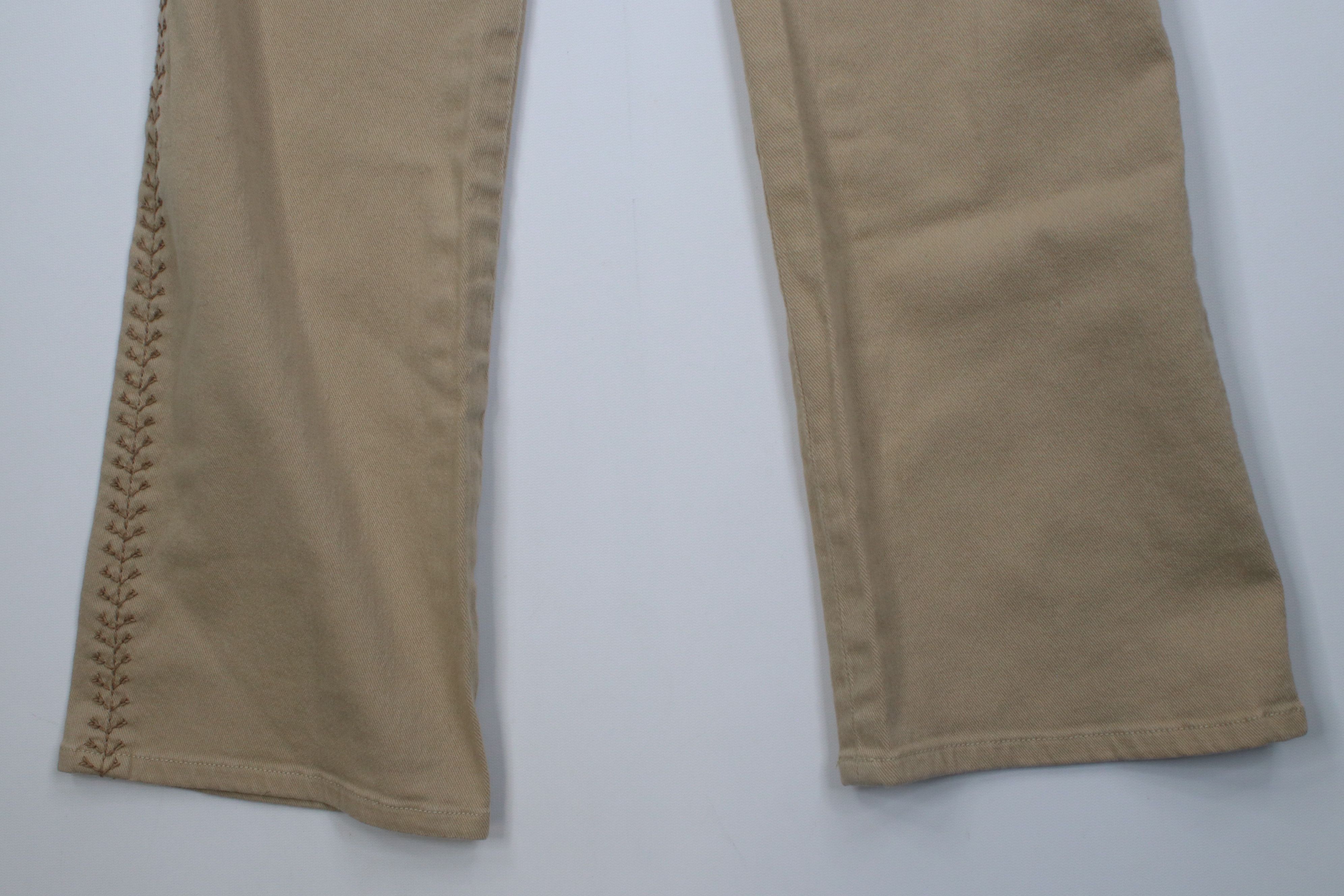 Polo Ralph Lauren Vintage 90s Ralph Lauren Embroidered Flared Wide Leg Jeans Size 30" / US 8 / IT 44 - 13 Thumbnail